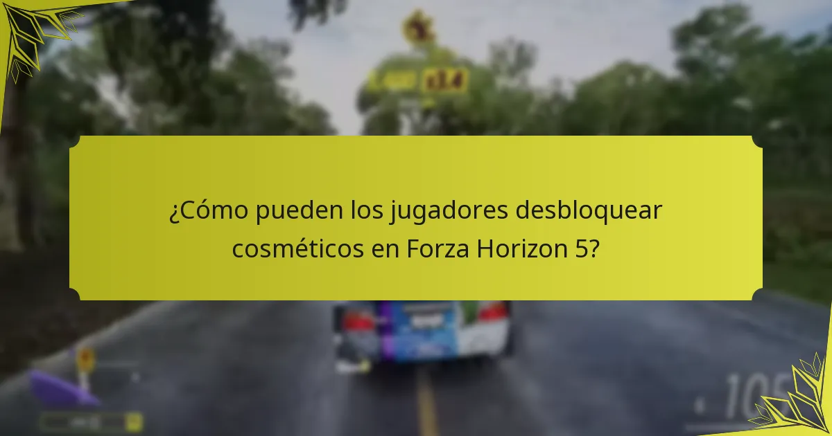 ¿Cómo pueden los jugadores desbloquear cosméticos en Forza Horizon 5?