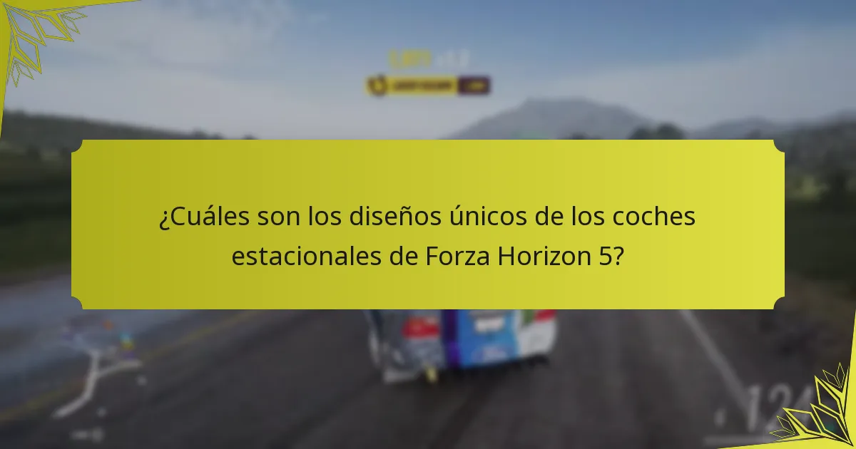¿Cuándo están disponibles los coches estacionales en los eventos de Forza Horizon 5?