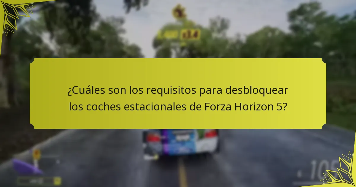 ¿Cómo se comparan los coches estacionales con otros vehículos en Forza Horizon 5?
