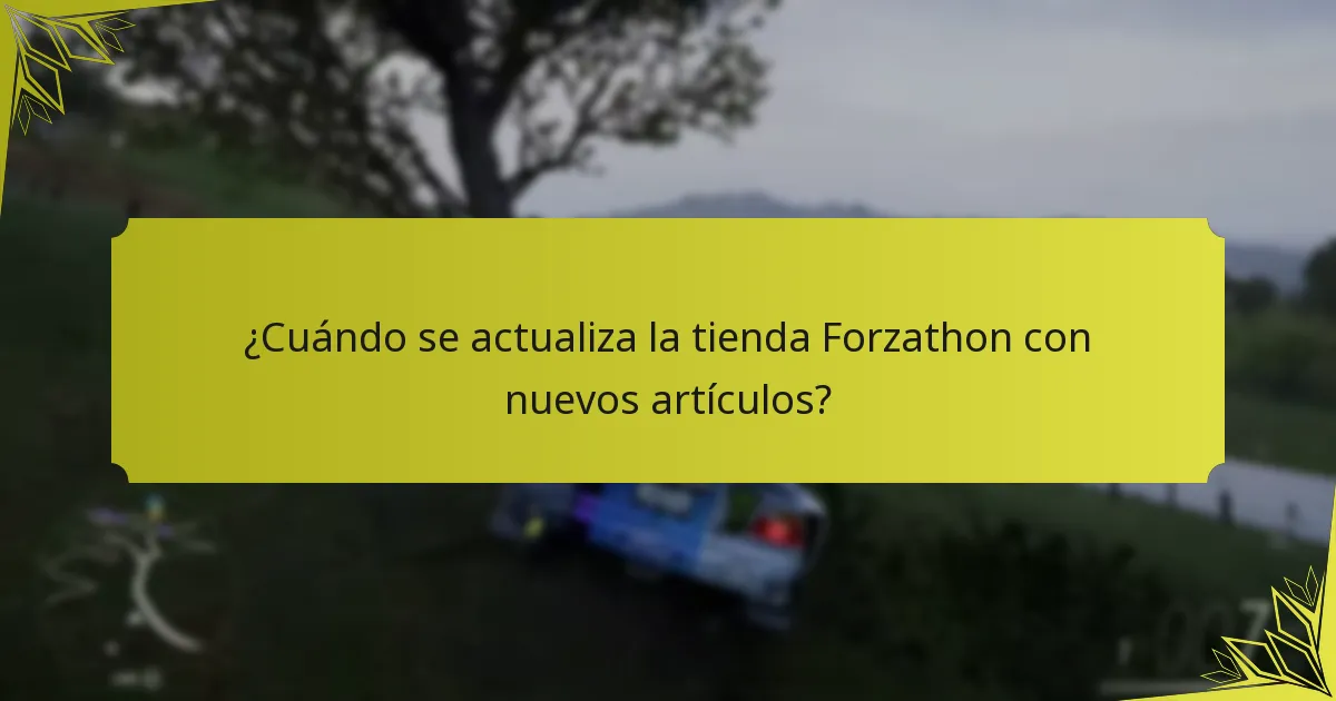 ¿Cuál es la rareza de los artículos en la tienda Forzathon?