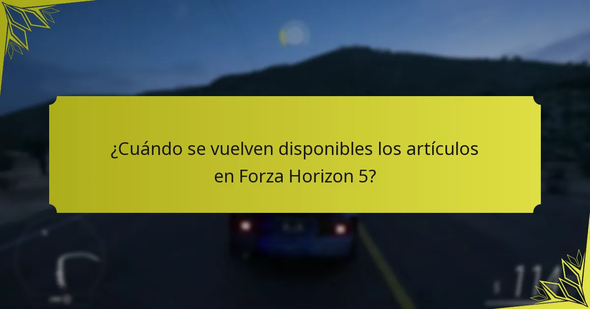 ¿Qué tan raros son los artículos en Forza Horizon 5?