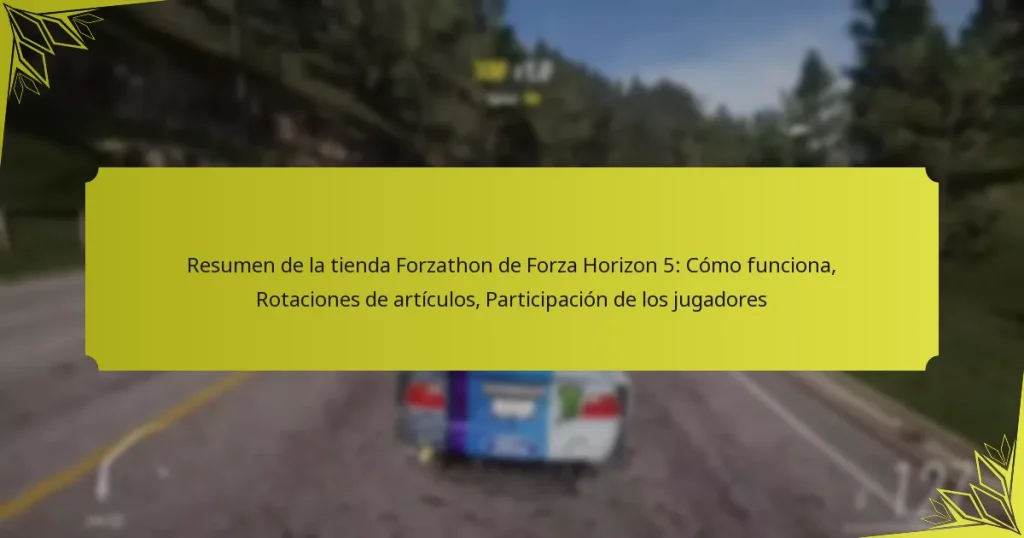 Resumen de la tienda Forzathon de Forza Horizon 5: Cómo funciona, Rotaciones de artículos, Participación de los jugadores
