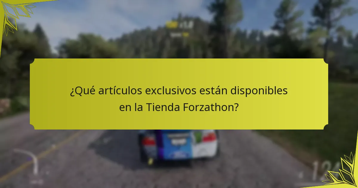 ¿Cuáles son los criterios de compra para los artículos en la Tienda Forzathon?
