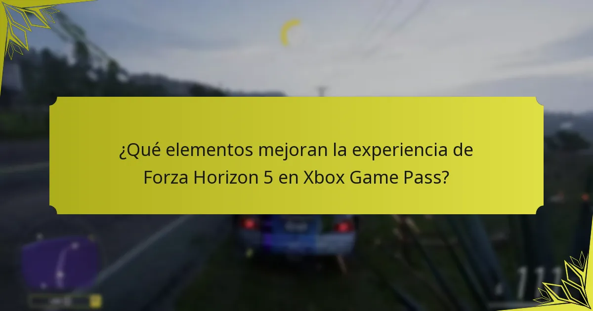 ¿Qué mecánicas de juego definen Forza Horizon 5 en Xbox Game Pass?